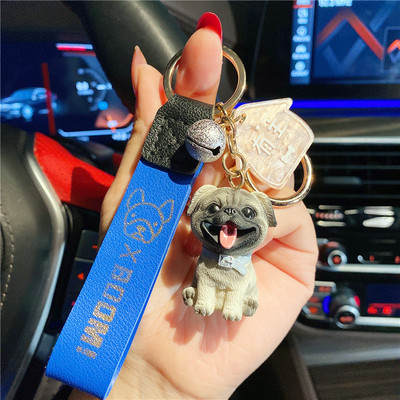 Creativ, drăguț, pluș, buldog francez, brelocuri pentru câini, pentru femei cu inimă bună, geantă la modă, pandantive cu animale, accesorii, bijuterii
