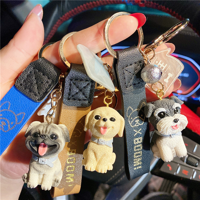 Creativ, drăguț, pluș, buldog francez, brelocuri pentru câini, pentru femei cu inimă bună, geantă la modă, pandantive cu animale, accesorii, bijuterii