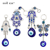 EVIL EYE aliaj Fatima mână bufniță fluture sticlă albastru turcesc Evil Eye pandantiv pentru agățat perete decor pentru casă living mașină