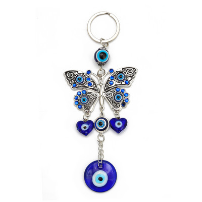 EVIL EYE aliaj Fatima mână bufniță fluture sticlă albastru turcesc Evil Eye pandantiv pentru agățat perete decor pentru casă living mașină