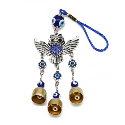 EVIL EYE aliaj Fatima mână bufniță fluture sticlă albastru turcesc Evil Eye pandantiv pentru agățat perete decor pentru casă living mașină