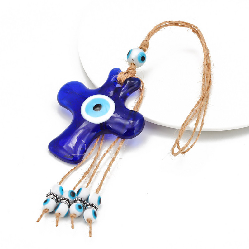 EVIL EYE aliaj Fatima mână bufniță fluture sticlă albastru turcesc Evil Eye pandantiv pentru agățat perete decor pentru casă living mașină