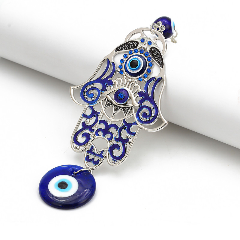 EVIL EYE aliaj Fatima mână bufniță fluture sticlă albastru turcesc Evil Eye pandantiv pentru agățat perete decor pentru casă living mașină