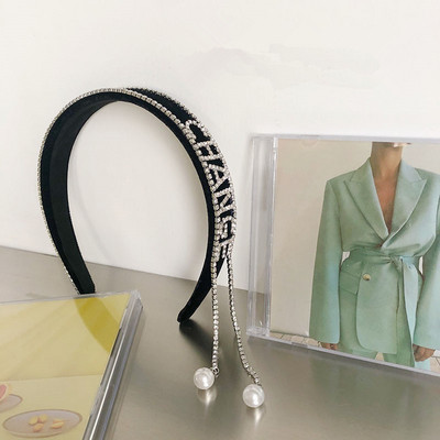 Banda de păr pentru femei la modă nouă Bandă laterală lată Turban cu noduri încrucișate Articole pentru cap clasice cu dungi Accesorii pentru păr pentru fete Livrare picătură