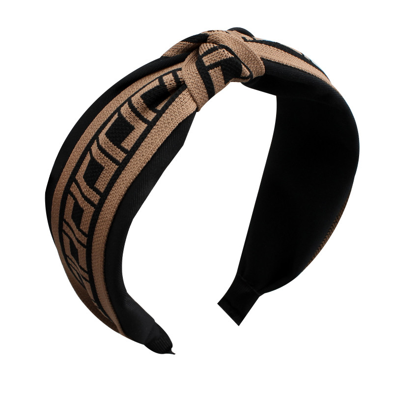 Banda de păr pentru femei la modă nouă Bandă laterală lată Turban cu noduri încrucișate Articole pentru cap clasice cu dungi Accesorii pentru păr pentru fete Livrare picătură