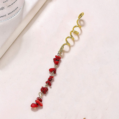 Bijuterii de păr cu pandantiv din piatră naturală colorată, pentru împletituri, accesorii pentru dreadlock de cristal, brelocuri pentru păr, accesorii pentru cap pentru femei, dreadlock