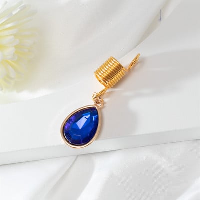 Bijuterii de păr cu pandantiv din piatră naturală colorată, pentru împletituri, accesorii pentru dreadlock de cristal, brelocuri pentru păr, accesorii pentru cap pentru femei, dreadlock