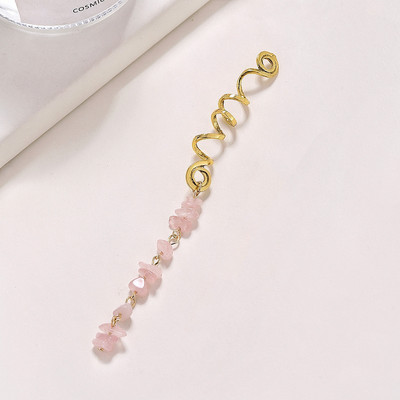 Bijuterii de păr cu pandantiv din piatră naturală colorată, pentru împletituri, accesorii pentru dreadlock de cristal, brelocuri pentru păr, accesorii pentru cap pentru femei, dreadlock