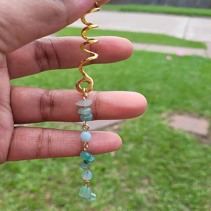 Bijuterii de păr cu pandantiv din piatră naturală colorată, pentru împletituri, accesorii pentru dreadlock de cristal, brelocuri pentru păr, accesorii pentru cap pentru femei, dreadlock