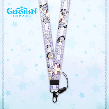 Hot Genshin Impact Character Lanyards Μπρελόκ Kaedehara Kazuha Hutao Keqing Xiao Klee Zhongli Ganyu Λουράκια λαιμού ID σήματος