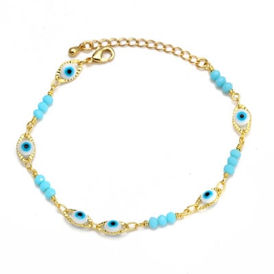 Lucky Eye Drip Oil Colorful Evil Eye Charm Гривна Регулируема Moon Star Heart Fatima Hand Гривна за жени Момичета Мъже BE824