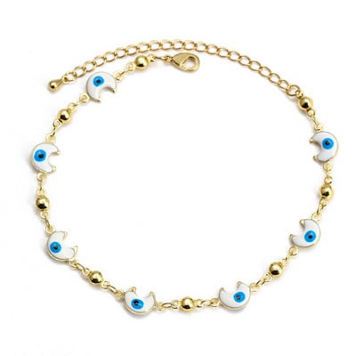 Lucky Eye Drip Oil Colorful Evil Eye Charm Гривна Регулируема Moon Star Heart Fatima Hand Гривна за жени Момичета Мъже BE824