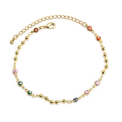 Lucky Eye Drip Oil Colorful Evil Eye Charm Гривна Регулируема Moon Star Heart Fatima Hand Гривна за жени Момичета Мъже BE824