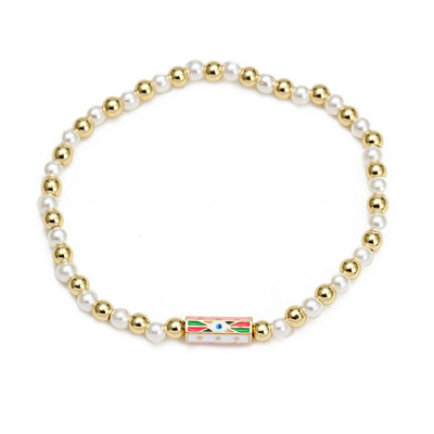 Card de dorințe, piatră zdrobită neregulată, brățară de mărgele de cupru pentru femei, fete, bijuterii boho, farmec pentru ochi norocos, brățară elastică colorată