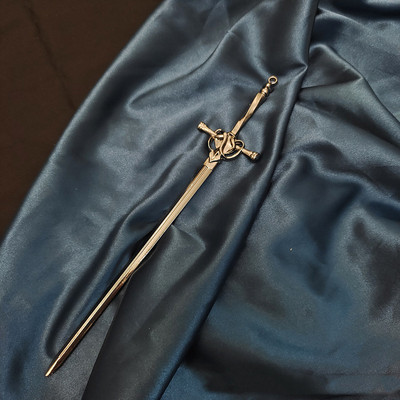 Nou Punk Ruby Pandantiv Sabie Acul de păr Bastoane de păr simple chinezești pentru femei retro Coafura Accesorii pentru vase de păr La modă 2022