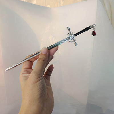 Nou Punk Ruby Pandantiv Sabie Acul de păr Bastoane de păr simple chinezești pentru femei retro Coafura Accesorii pentru vase de păr La modă 2022