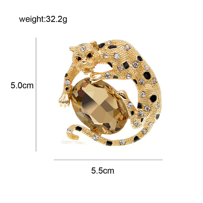 CINDY XIANG Broșe leopard cu strasuri pentru femei, design clasic, modă, 2 culori disponibile, de înaltă calitate, nou 2020