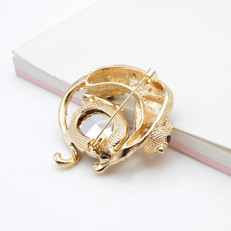 CINDY XIANG Broșe leopard cu strasuri pentru femei, design clasic, modă, 2 culori disponibile, de înaltă calitate, nou 2020