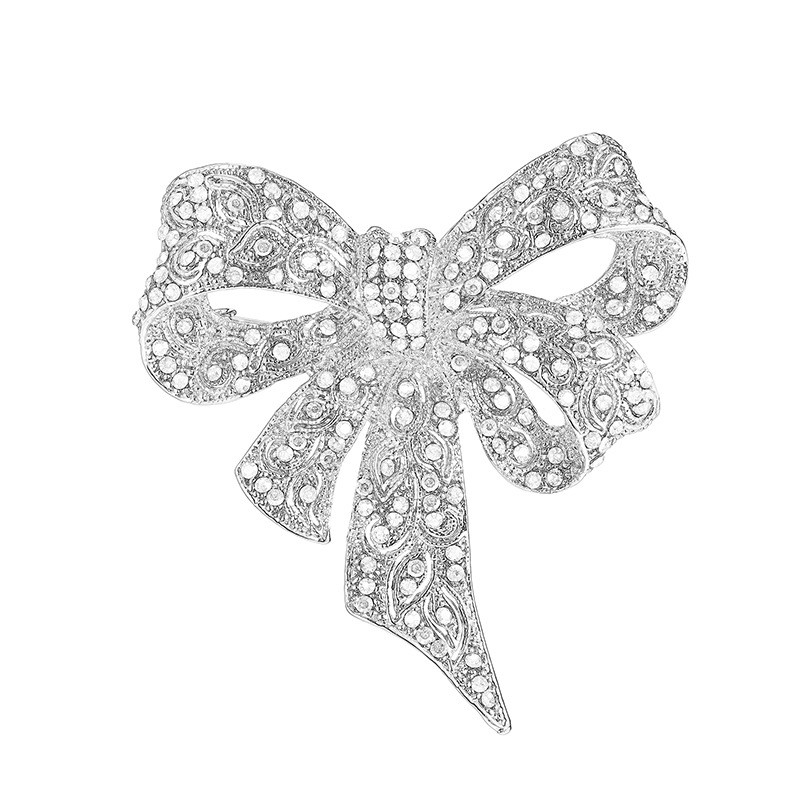 Musta värvi kivist vibu prossid naistele suur kikisõlmega pross Vintage moeehted Talvised aksessuaarid