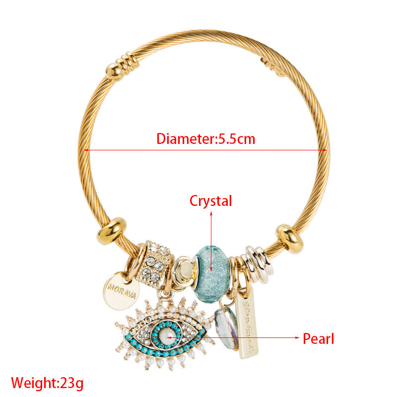 Novo u Evil Eye Butterfly Ljubavna narukvica za žene Metalne vodootporne luksuzne narukvice Femme Božićni poklon Dodaci za nakit