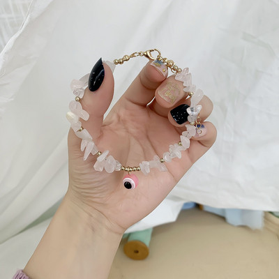 Egyszerű dizájn török Evil Eye Charm karkötő nőknek Boho Lucky Gold színű réz lánc állítható karkötő nyári ékszer