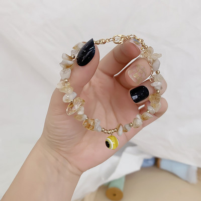 Egyszerű dizájn török Evil Eye Charm karkötő nőknek Boho Lucky Gold színű réz lánc állítható karkötő nyári ékszer