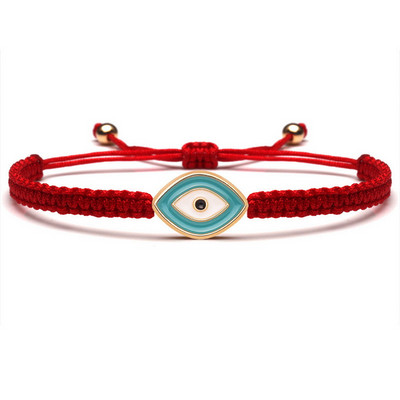 Egyszerű dizájn török Evil Eye Charm karkötő nőknek Boho Lucky Gold színű réz lánc állítható karkötő nyári ékszer