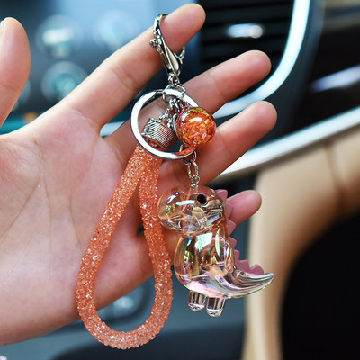 Nouă modă Stereo drăguț dinozaur breloc păpușă creativă șnur din cauciuc moale acrilic breloc cheie animale lanț cheie bărbați cadou doamnă