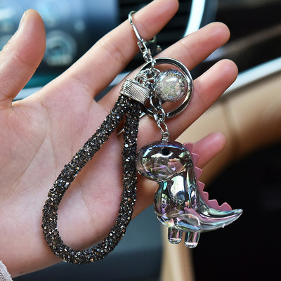 Nouă modă Stereo drăguț dinozaur breloc păpușă creativă șnur din cauciuc moale acrilic breloc cheie animale lanț cheie bărbați cadou doamnă