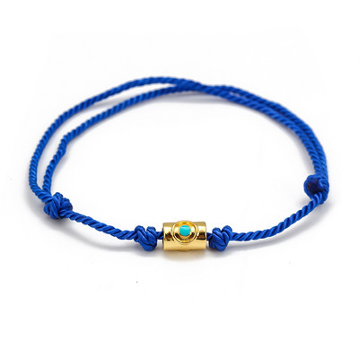 Lucky Eye Star Cross Evil Eye Charm Brățară reglabilă albastru roșu frânghie împletită brățară cu lanț pentru femei bărbați bijuterii de modă BE27