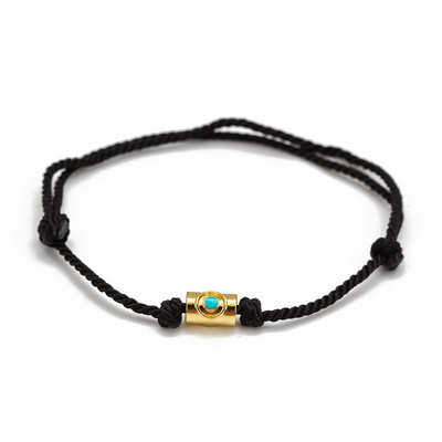 Lucky Eye Star Cross Evil Eye Charm Brățară reglabilă albastru roșu frânghie împletită brățară cu lanț pentru femei bărbați bijuterii de modă BE27