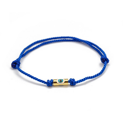 Lucky Eye Star Cross Evil Eye Charm Brățară reglabilă albastru roșu frânghie împletită brățară cu lanț pentru femei bărbați bijuterii de modă BE27