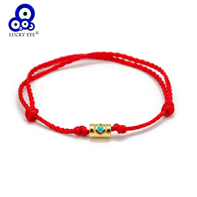 Lucky Eye Star Cross Evil Eye Charm Brățară reglabilă albastru roșu frânghie împletită brățară cu lanț pentru femei bărbați bijuterii de modă BE27