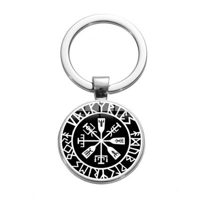 SIAN Nou Viking Busolă Breloc Antic Trinity Rune Nordice Simbol Odin Artă Model Timp Bijuterie Breloc Breloc Mașină Bijuterii Bărbați
