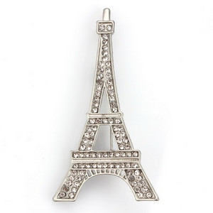 WEIMANJINGDIAN márkagyár közvetlen kivezetés kristály strasszok Eiffel-torony bross tű Divat ruha ruházat díszítő ékszer
