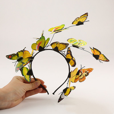 Crăciun accesorii pentru cap de nuntă lucrate manual pentru mireasa coreeană super zână doamnelor ghirlande bentita nunta fluture bentita accesorii pentru păr