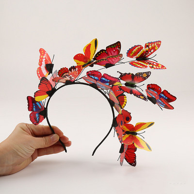 Crăciun accesorii pentru cap de nuntă lucrate manual pentru mireasa coreeană super zână doamnelor ghirlande bentita nunta fluture bentita accesorii pentru păr