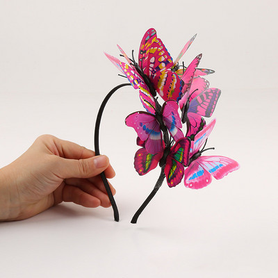 Crăciun accesorii pentru cap de nuntă lucrate manual pentru mireasa coreeană super zână doamnelor ghirlande bentita nunta fluture bentita accesorii pentru păr