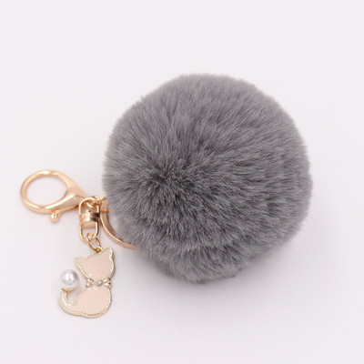 Armas karusnahast pomponist võtmehoidja kunstlik jänese karusnahast pompom võtmehoidja kassipoja ripats võtmehoidja kohev käekott Naiste võtmehoidja võtmehoidja