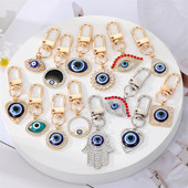 Evil Eye Hamsa mână inimă breloc breloc pentru prieten cuplu iubitori cadou floare ochi albastru geantă mașină Airpods cutie accesorii chei