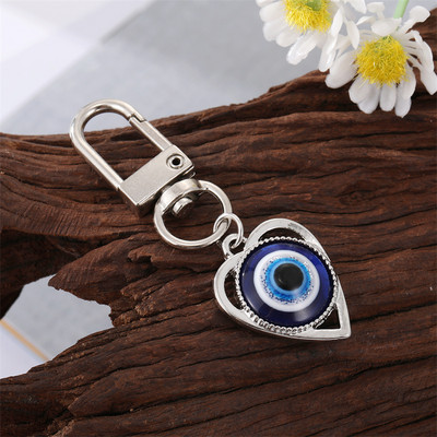 Evil Eye Hamsa mână inimă breloc breloc pentru prieten cuplu iubitori cadou floare ochi albastru geantă mașină Airpods cutie accesorii chei
