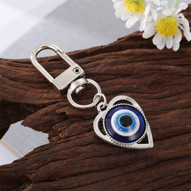 Evil Eye Hamsa mână inimă breloc breloc pentru prieten cuplu iubitori cadou floare ochi albastru geantă mașină Airpods cutie accesorii chei