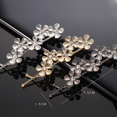 Klasszikus vintage fém geometriai strasszos hajtű Crystal Moon Sun Star hajcsat Női hajtűk Kiegészítők Ékszerek