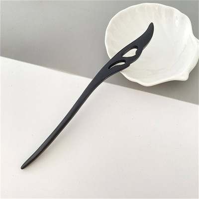 Noi agrafe de păr din lemn natural negru Femei Fete Bețișoare de păr în formă de bețișoară Agrafe de păr Bijuterii de păr retro Accesorii de modă