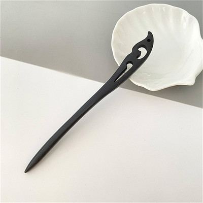 Noi agrafe de păr din lemn natural negru Femei Fete Bețișoare de păr în formă de bețișoară Agrafe de păr Bijuterii de păr retro Accesorii de modă