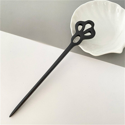 Noi agrafe de păr din lemn natural negru Femei Fete Bețișoare de păr în formă de bețișoară Agrafe de păr Bijuterii de păr retro Accesorii de modă