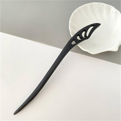 Noi agrafe de păr din lemn natural negru Femei Fete Bețișoare de păr în formă de bețișoară Agrafe de păr Bijuterii de păr retro Accesorii de modă