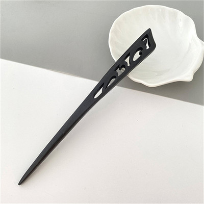Noi agrafe de păr din lemn natural negru Femei Fete Bețișoare de păr în formă de bețișoară Agrafe de păr Bijuterii de păr retro Accesorii de modă
