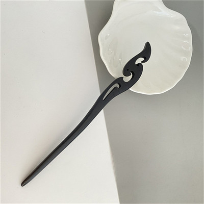 Noi agrafe de păr din lemn natural negru Femei Fete Bețișoare de păr în formă de bețișoară Agrafe de păr Bijuterii de păr retro Accesorii de modă