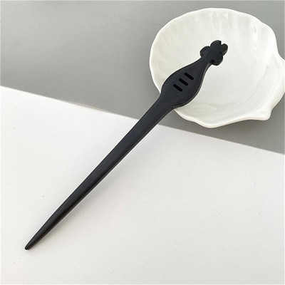 Noi agrafe de păr din lemn natural negru Femei Fete Bețișoare de păr în formă de bețișoară Agrafe de păr Bijuterii de păr retro Accesorii de modă